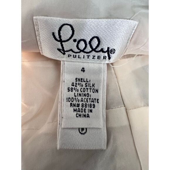 Vintage Lilly Pulitzer Retro Style Sundress Silk Cotton Black Cream Red Size 4 - Picture 9 of 10